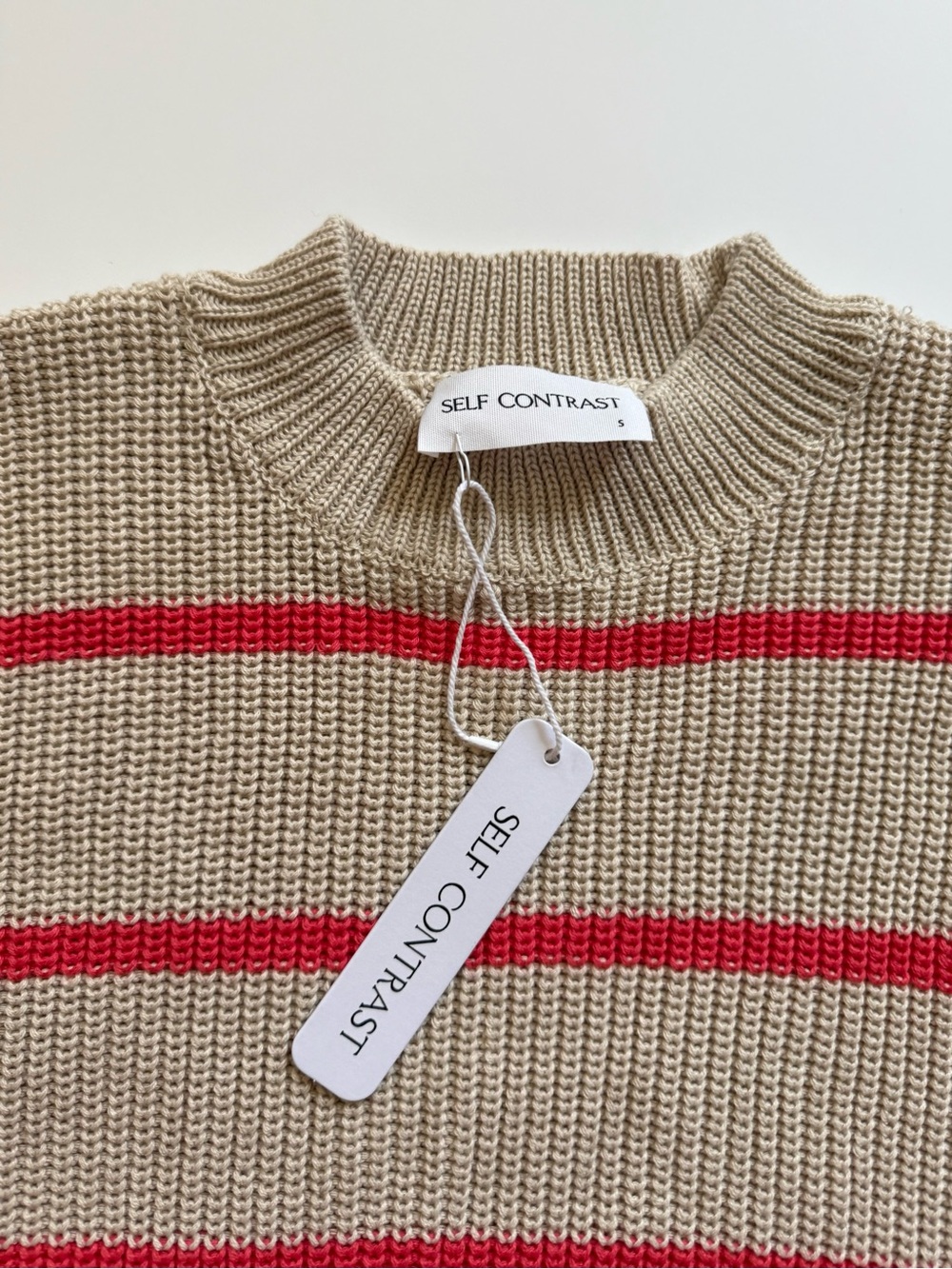 Self Contrast Women’s Striped Sweater size S Small NWT - Picture 4 of 9